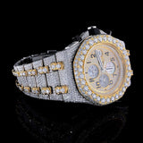 Moissanite Dual Tone Luxury Iced Out Men's Watch