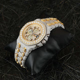 Moissanite Dual Tone Luxury Iced Out Men's Watch