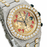 Iced Out Dual Tone Royal Oak Moissanite Luxury Watch
