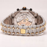 Iced Out Moissanite Dual Tone Hip Hop Watch Gift For Men