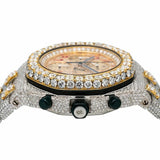 Iced Out Dual Tone Royal Oak Moissanite Luxury Watch