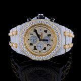 Moissanite Dual Tone Luxury Iced Out Men's Watch