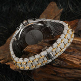 Moissanite Dual Tone Luxury Iced Out Men's Watch