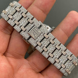 Moissanite Iced Out Royal Lock Dual Tone Automatic Hip Hop Watch