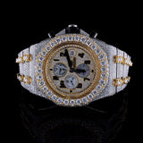 Moissanite Dual Tone Luxury Iced Out Men's Watch