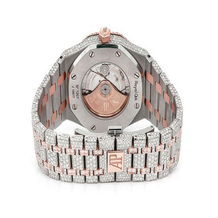 Two Tone Bust Down Moissanite Automatic Luxury Watch For Men's