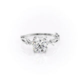 VVS1 Clarity Moissanite Round Cut Unique Style Engagement Ring