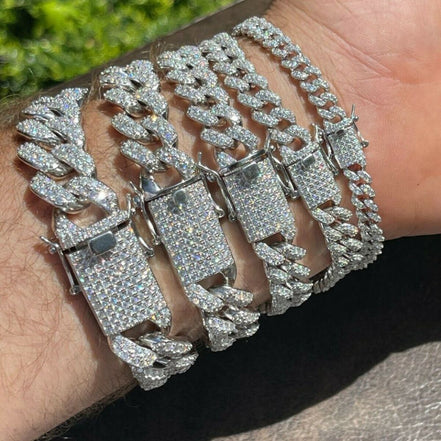 Iced Out Moissanite Diamond Luxury Men's Bracelet