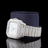 Rainbow Colored Roman Numeric VVS1 Moissanite Watch