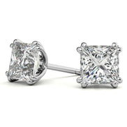 Princess Cut Moissanite Small Stud Earrings For Her