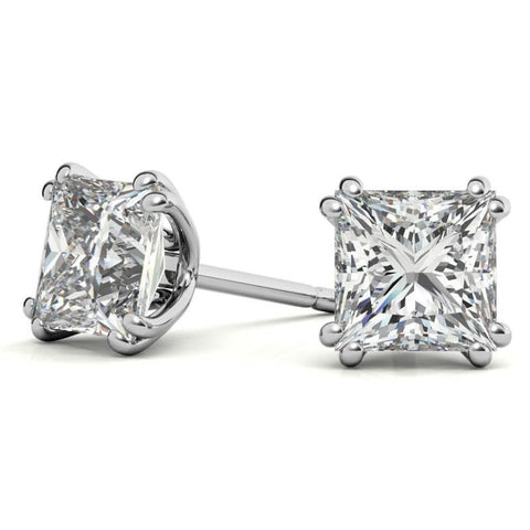 Princess Cut Moissanite Small Stud Earrings For Her