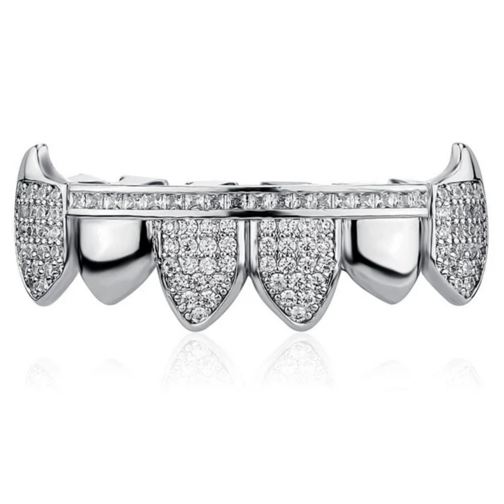 Iced Out Moissanite Bar Hip Hop Grillz Gift For Men's