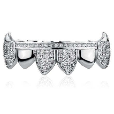 Iced Out Moissanite Bar Hip Hop Grillz Gift For Men's