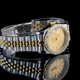 Colorless Moissanite Two Tone Automatic Men's Watch
