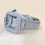 Iced Out Handmade Full White Moissanite Watch