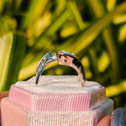 Unique Style Pear Cut Solitaire Wedding Ring Set Lab Grown Diamond Ring Set
