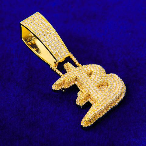 Customize Letter Hip Hop Iced Out Pendant