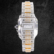 Stylish Moissanite Dual Tone Fancy Watch For Men's
