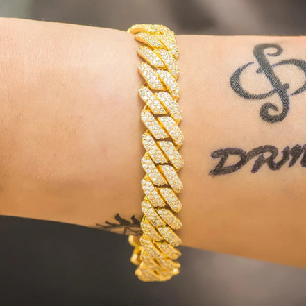 Cuban Link Moissanite Round Luxury Bracelet