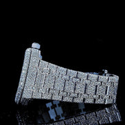 Stainless Steel Moissanite Iced Out Wrist Watch