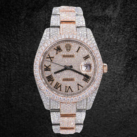Fancy And Stylish Moissanite Wrist Watch Gift For Men's
