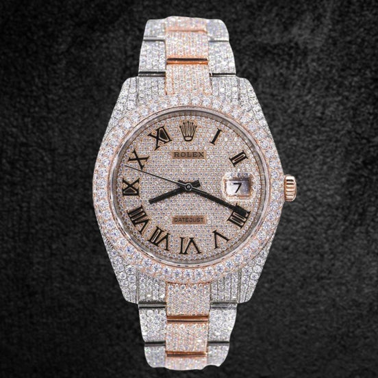 Fancy And Stylish Moissanite Wrist Watch Gift For Men's
