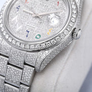 Bust Down Rainbow Dial Datejust Moissanite Watches