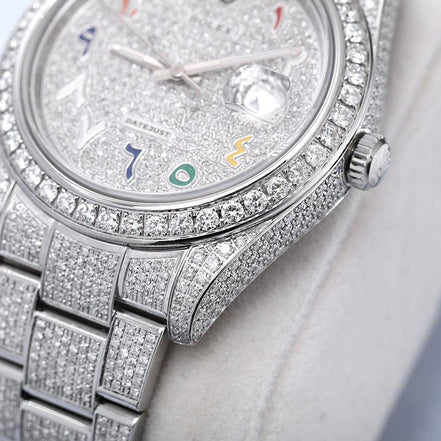 Bust Down Rainbow Dial Datejust Moissanite Watches