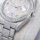 Bust Down Rainbow Dial Datejust Moissanite Watches