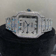 Bust Down Moissanite Iced Out Arabic Men's Watch