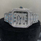 Bust Down Moissanite Iced Out Arabic Men's Watch