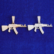 Moissanite Diamond Rifle Pendant Gift For Men's
