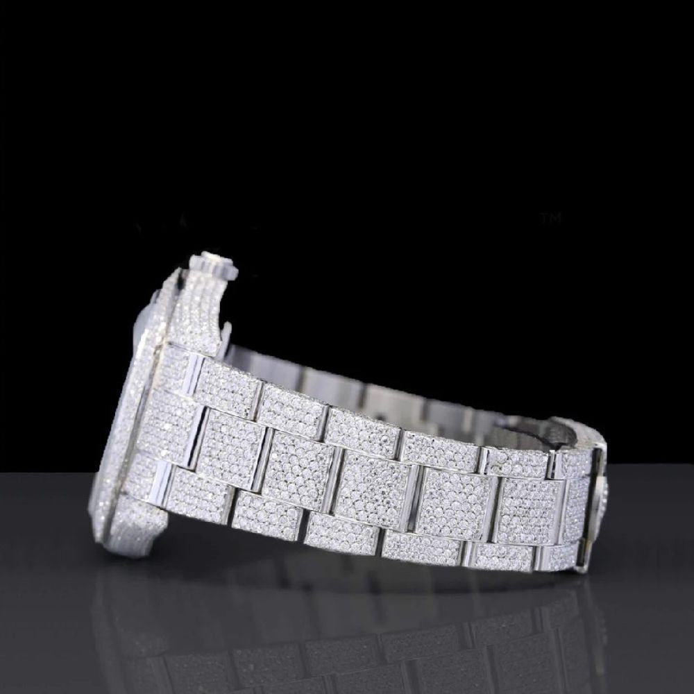 Iced Out Automatic Arabic Dial Moissanite Watches