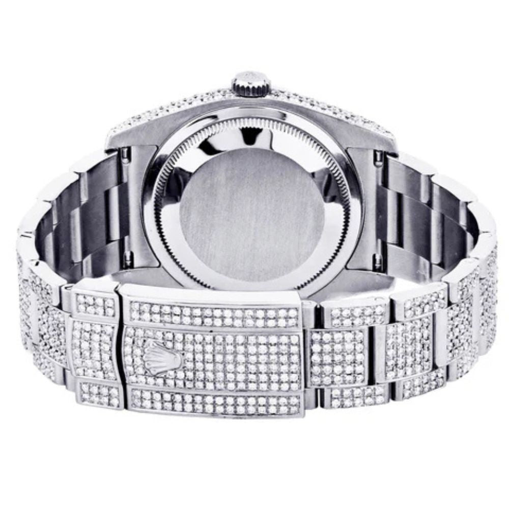 Fully Iced Out Moissanite Date Just Hip Hop Watch