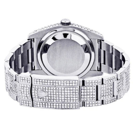 Fully Iced Out Moissanite Date Just Hip Hop Watch