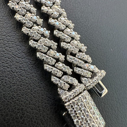 Micro Prong Miami Cuban Link Moissanite Bracelet