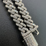 Micro Prong Miami Cuban Link Moissanite Bracelet