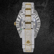 Casual Style Date Just Round Cut Moissanite Watch