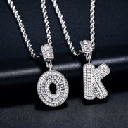 Customize Alphabet Letter Moissanite Diamond Pendant