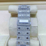 Pink Color Roman Numeric Moissanite Watch