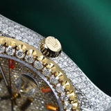 Rainbow Index Moissanite Diamond Dial Automatic Watch