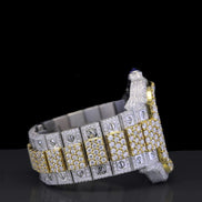 Skeleton Dual Tone Automatic Moissanite Watch