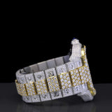 Skeleton Dual Tone Automatic Moissanite Watch