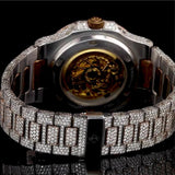 Full Rose Skeleton Moissanite Diamond Wrist Watch