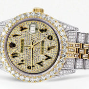 Dual Tone Expensive Moissanite Rapper Style Watch