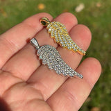 D Color Moissanit Angle Wings 925 Silver Pendant