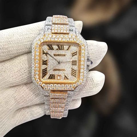 Roman Numeric Moissanite Automatic Exclusive Watch
