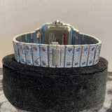 Arabic Numeric Moissanite Diamond Men's Wrist Watch