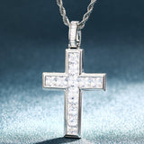 Princess Cut Moissanite Criss Cross Men's Hip Hop Pendant