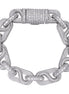 925 Sterling Silver Moissanite Diamond Link Bracelet